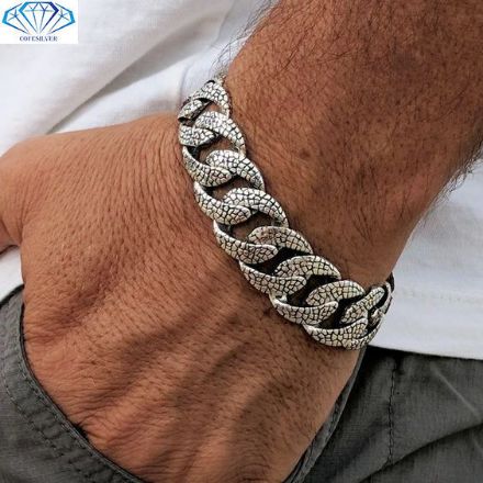دستبند نقره مدل 5022