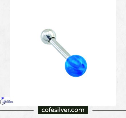 تصویر  پیرسینگ گوش ژوپینگ مدل آبی