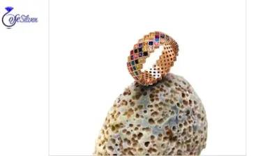 انگشتر نقره پرنسس رزگلد رنگی  انگشتر نقره پرنسس رزگلد رنگی